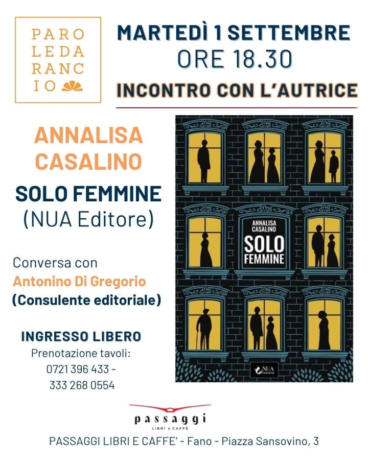 Annalisa Casalino presenta il suo romanzo "Solo Femmine"