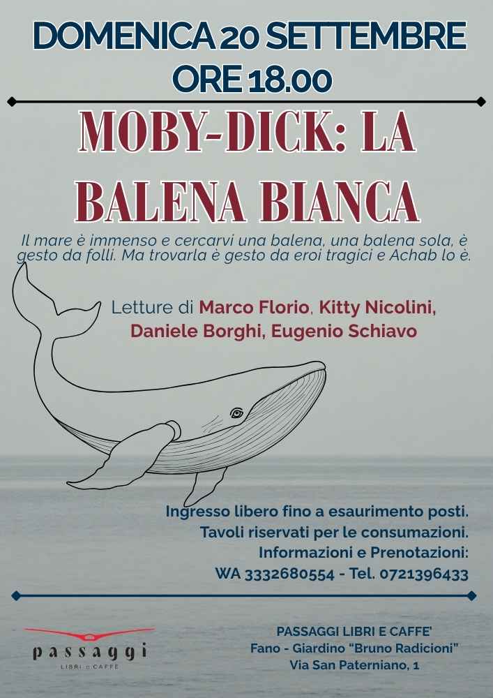 Moby-Dick: La balena bianca. Con Marco Florio, Eugenio Schiavo, Kitty Nicolini, Daniele Borghi
