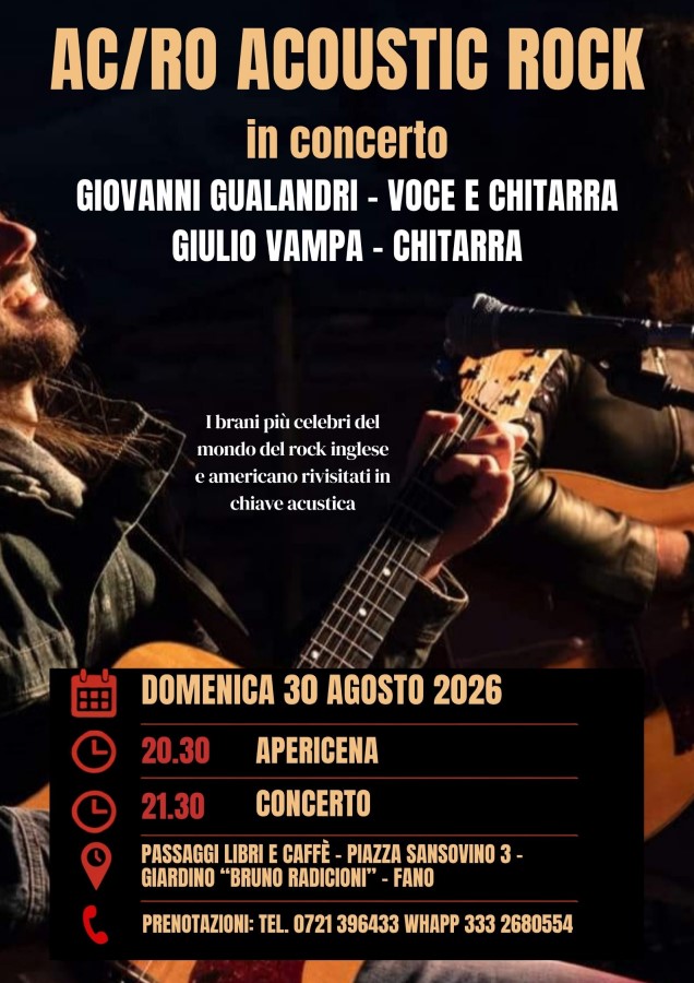 AC/RO Acoustic Rock: Gualandri e Giulio Vampa in concerto