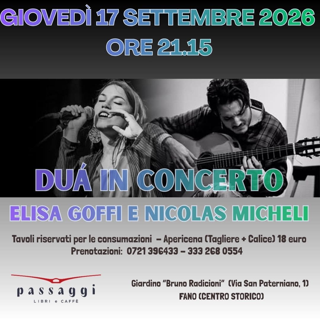 La voce meravigliosa di Elisa Goffi, la chitarra di Nicolas Micheli... DuÁ in concerto