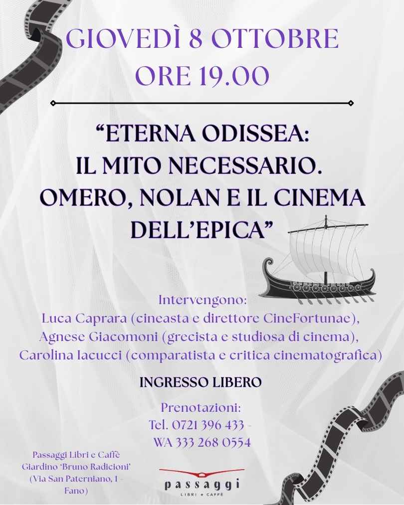 “Eterna Odissea:  il mito necessario. Omero, Nolan e il cinema dell’epica”
