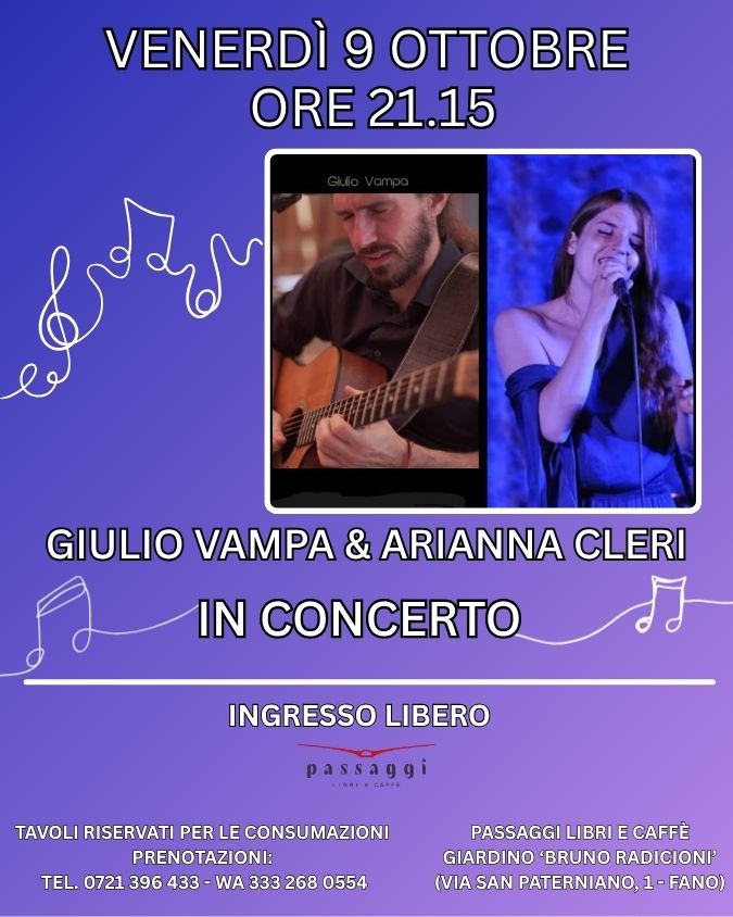 Giulio Vampa e Arianna Cleri in concerto