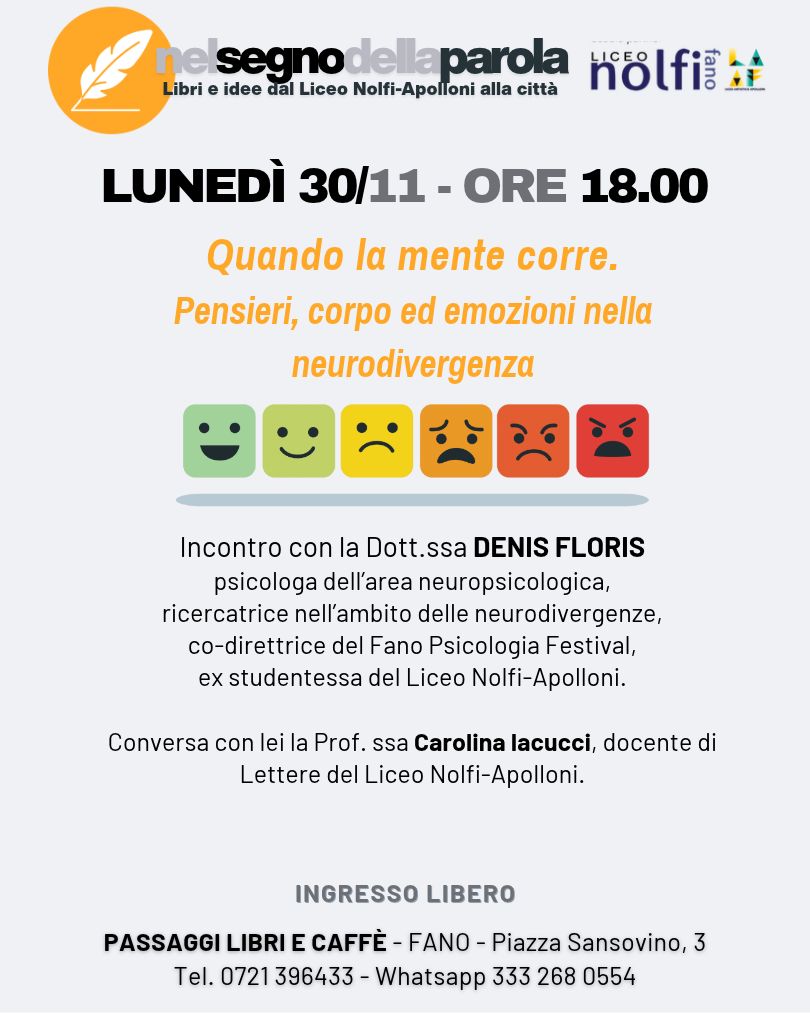Nel segno della parola / Quando la mente corre. Pensieri, corpo ed emozioni nella neurodivergenza